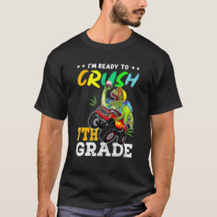 Crush 7th Grade Dinosaur Monster Truck Back To Sch T-Shirt