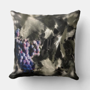 Crush at Tefft Cellars main vineyard Throw Pillow