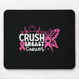 Crush Breast Cancer Awareness Bling Pink Ribbon 2  Mouse Pad