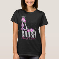 Crush Breast Cancer Awareness Bling Ribbon Women G