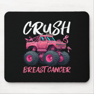 Crush Breast Cancer Awareness Monster Truck Toddle Mouse Pad