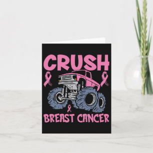 Crush Breast Cancer Awareness Truck Pink Women Men Card