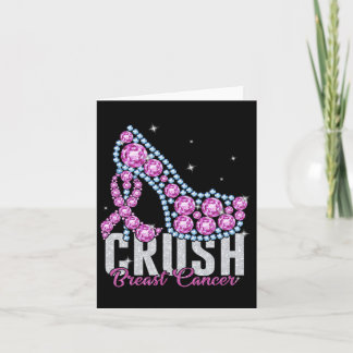 Crush Breast Cancer Bling Ribbon  Card