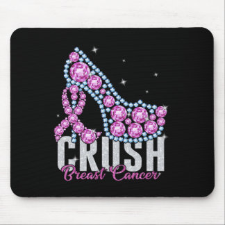 Crush Breast Cancer Bling Ribbon  Mouse Pad