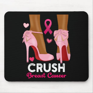 Crush Breast Cancer In October We Wear Pink Black Mouse Pad