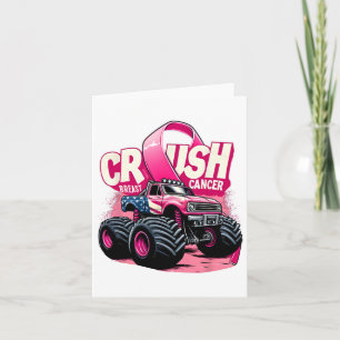 Crush Breast Cancer Truck Breast Cancer Awareness  Card