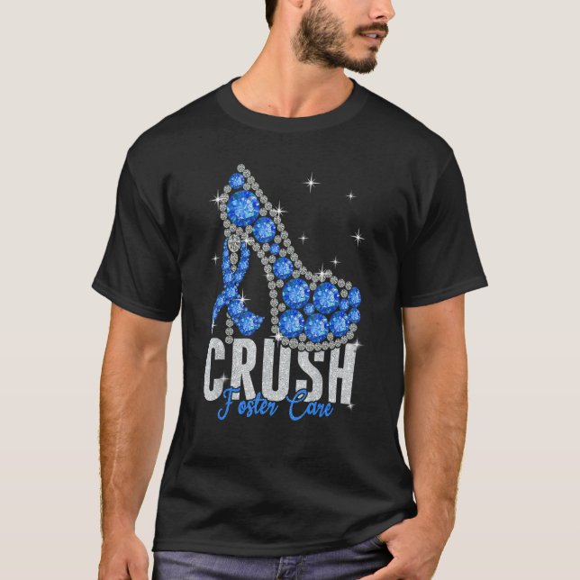 Crush Foster Care Twinkle Ribbon Support T-Shirt (Front)