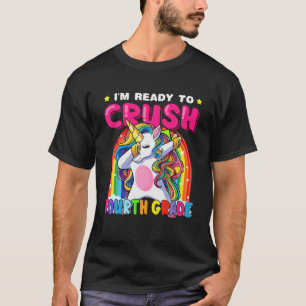 Crush Fourth Grade Dabbing Unicorn Back To School T-Shirt