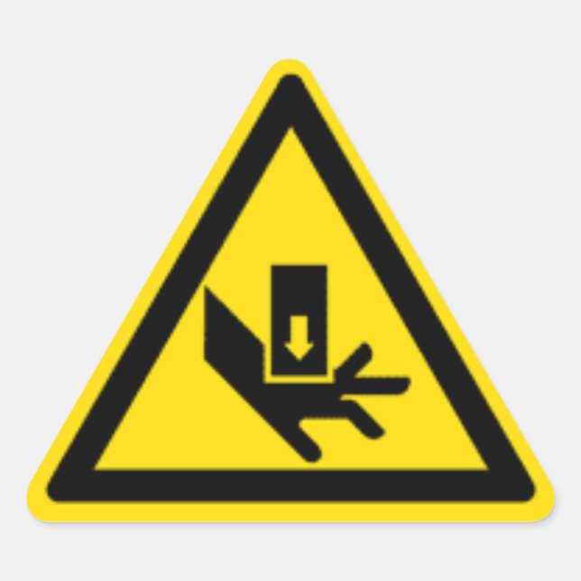 Crush Hazard Warning Triangle Sticker (Front)