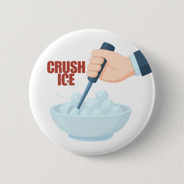 Crush Ice 2 Inch Round Button (Front)