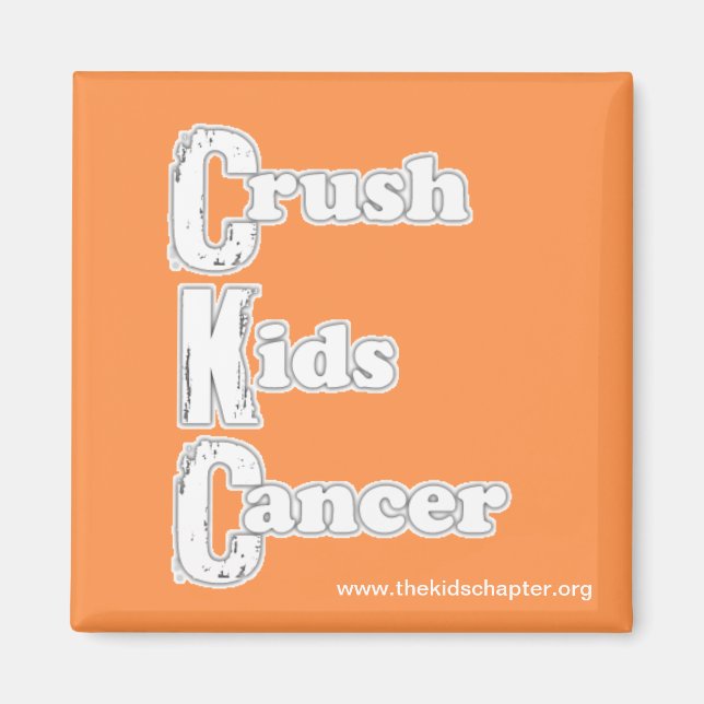 "Crush Kids Cancer" Aimant orange (Devant)