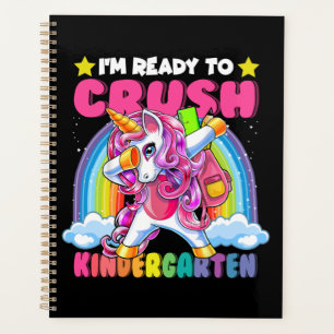 Crush Kindergarten Dabbing Unicorn Back to School Planner