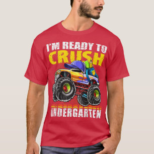 Crush Kindergarten Monster Truck Backpack Back to  T-Shirt