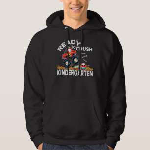 Crush Kindergarten Monster Trucks Back To School S Hoodie