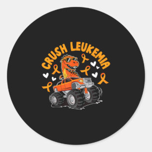 Crush leukaemia awareness month leukaemia warrior classic round sticker