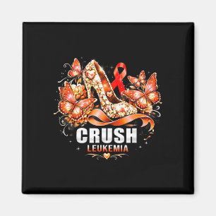 Crush leukaemia cancer high heels butterfly flower magnet