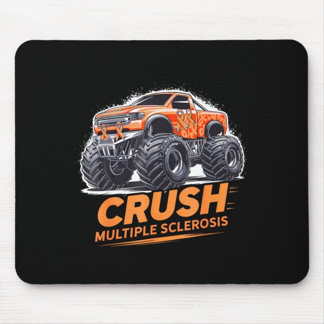Crush Multiple Sclerosis Awareness Monster Truck Mouse Pad (Front)