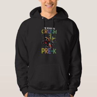 Crush Pre-k Monster Truck Dinosaur Back To School  Hoodie