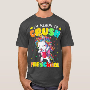 Crush Preschool Dabbing Unicorn Back To School Kid T-Shirt