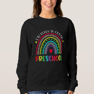 Crush Preschool Teacher Student Boho Leopard Back Sweatshirt