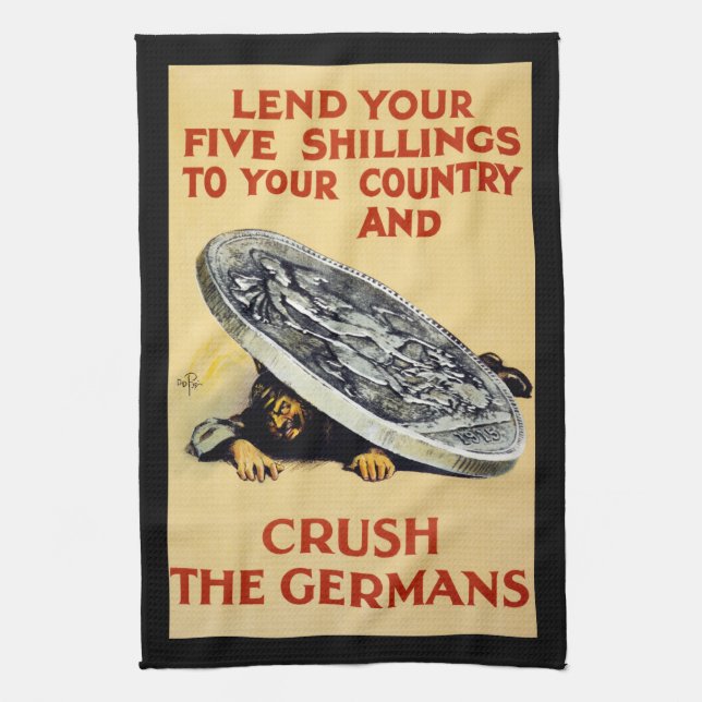 Crush The Germans Kitchen Towel (Vertical)