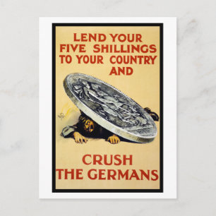 Crush The Germans Postcard