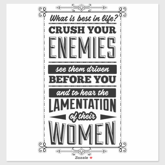 Crush your enemies (Sheet)