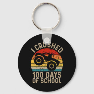 Crushed 100 Days Of School Boys Kids 100th Day Of  Keychain