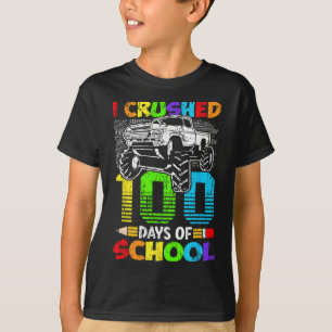 Crushed 100 Days Of School Boys Kids 100th Day Of  T-Shirt
