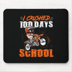 Crushed 100 Days Of School Dirt Bike Backpack For Mouse Pad