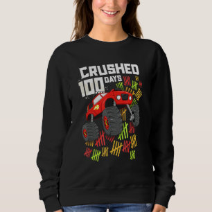 Crushed 100 Days Of School Shirt Boy Monster Truck