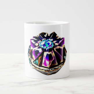 Crushed Agate Crystal Geode Luminous Geological Te Large Coffee Mug