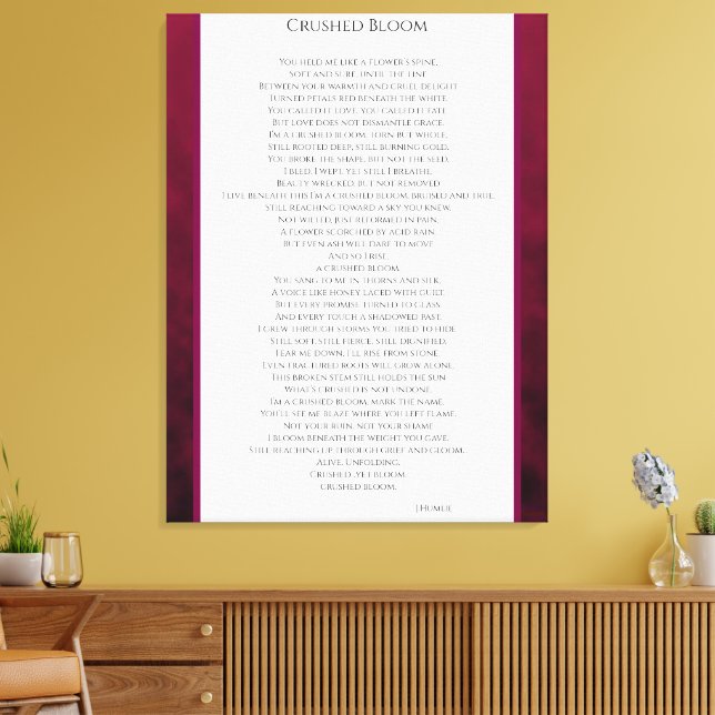 Crushed Bloom Canvas Print (Insitu(LivingRoom))