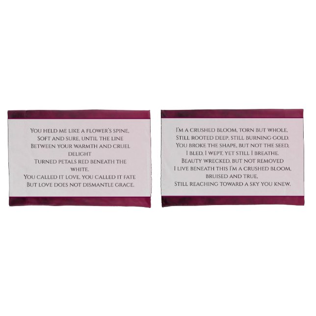 Crushed Bloom Pillowcase (Front-Set)