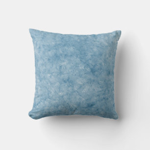Crushed Blue Velvet Throw Pillow Cover