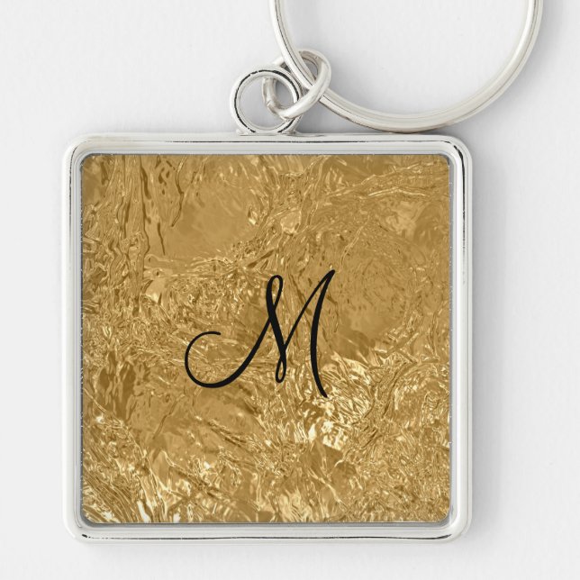 Crushed Gold Foil Keychain (Front)