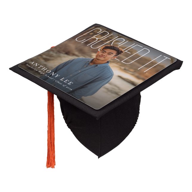 Crushed It PhotoPop Graduation Cap Topper (Angled)