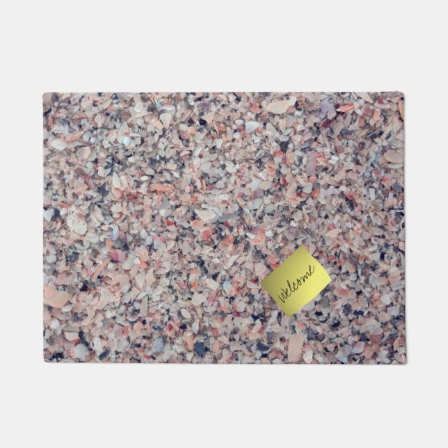 Crushed Sea Shells Beach Doormat (Front)