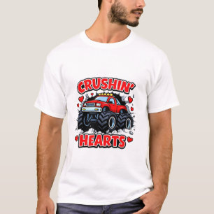 Crushin’ Hearts Cute Truck Design T-Shirt