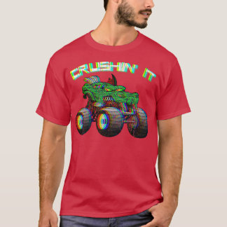 Crushin' Monster Truck Vintage Retro 267 T-Shirt