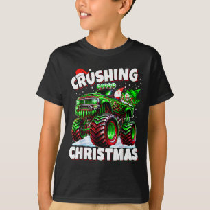 Crushing Christmas Truck For Boys Kids Holiday  T-Shirt