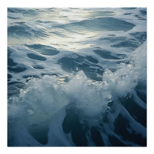 Crushing Foam Waves Poster