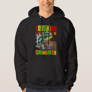 Crushing Into Kindergarten Monster Truck Dinosaur  Hoodie