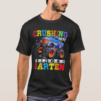 Crushing Into Kindergarten Tee Monster Truck Back 