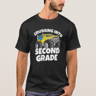 Crushing into Second Grade Monster Truck Back to S T-Shirt