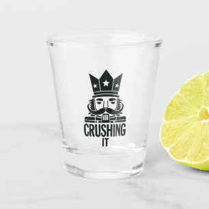 Crushing It Funny Christmas Nutcracker  Shot Glass
