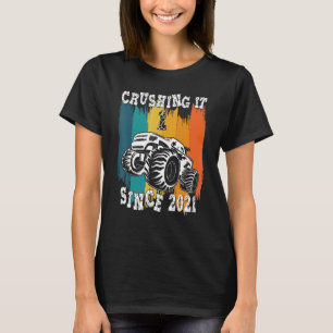 Crushing It Since 2021 1st Birthday Monster Truck T-Shirt