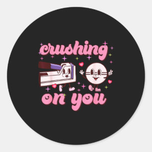 Crushing On You Peds Cu Rn Aid Rn Nurse Valentines Classic Round Sticker