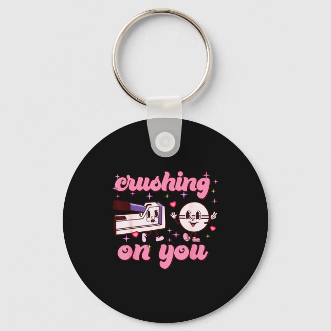 Crushing On You Peds Cu Rn Aid Rn Nurse Valentines Keychain (Front)