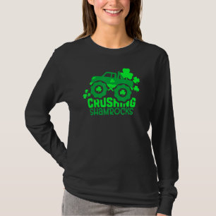 Crushing Shamrocks Monster Truck Boys Irish St Pat T-Shirt